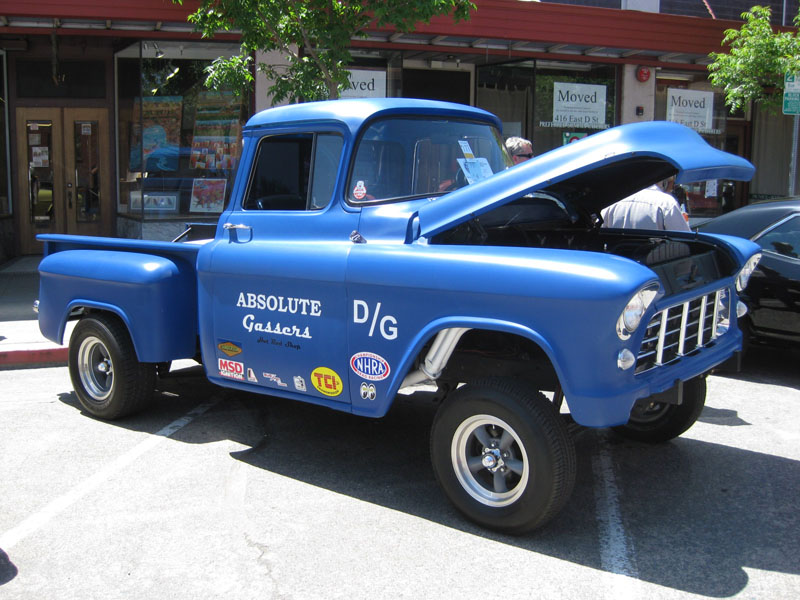 1955 or 1956 Chevy Truck I'm not a fan of fauxgasser pickups 