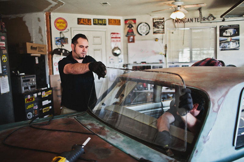 Cutting up a 1967 Plymouth Valiant Coupe