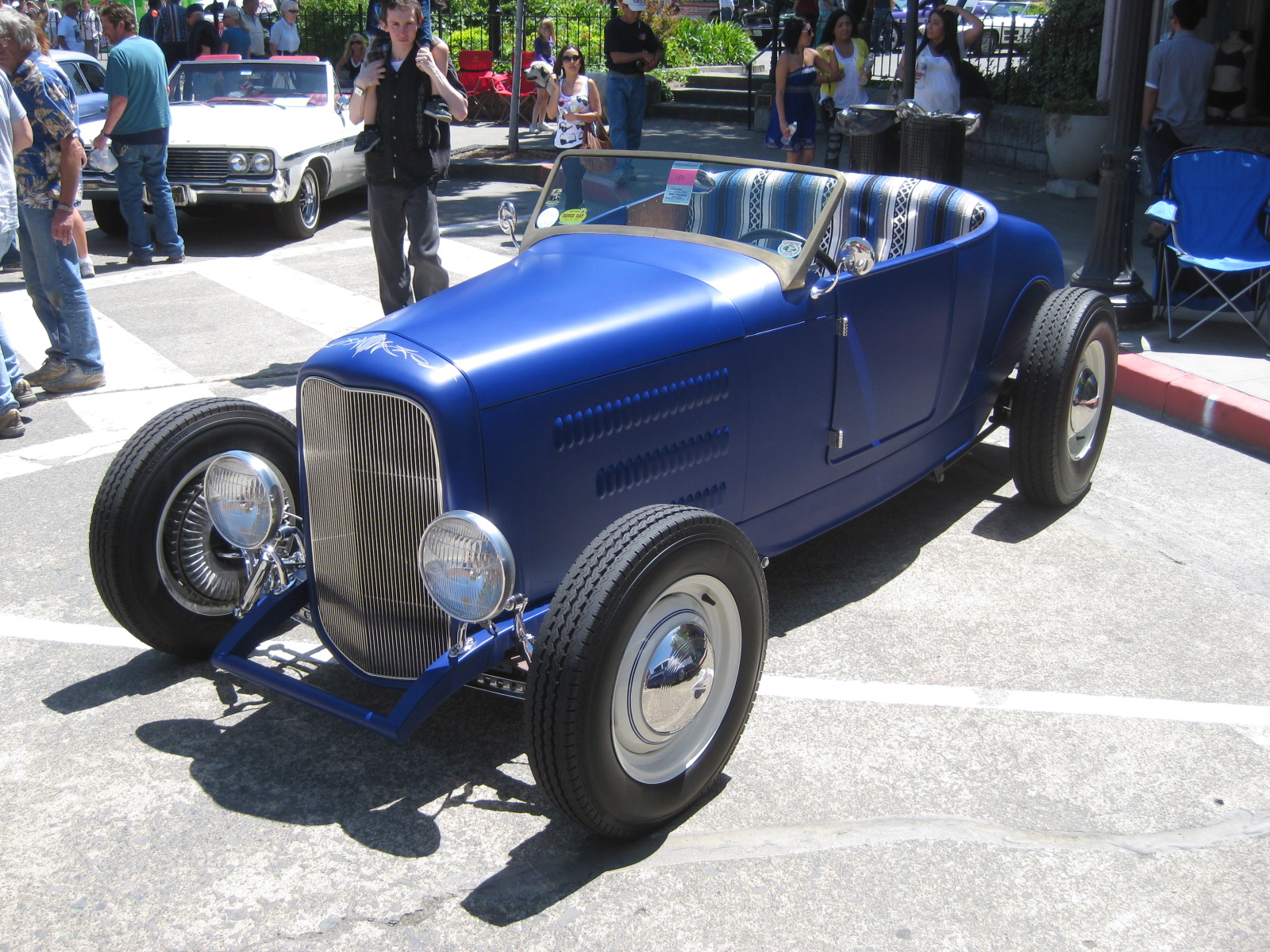 blue 1926 ford model T hot rod roadster