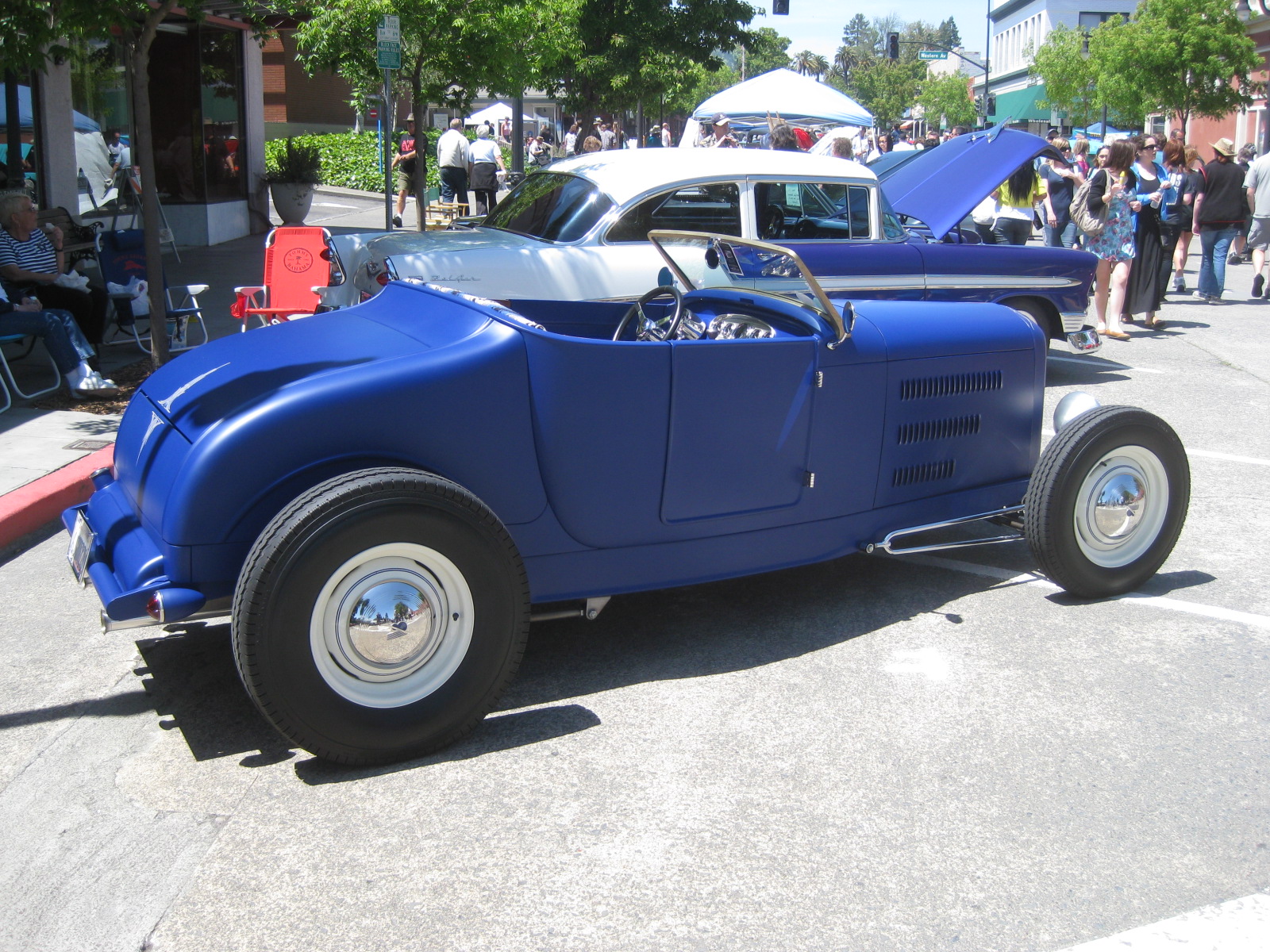 blue 1926 ford model T hot rod roadster