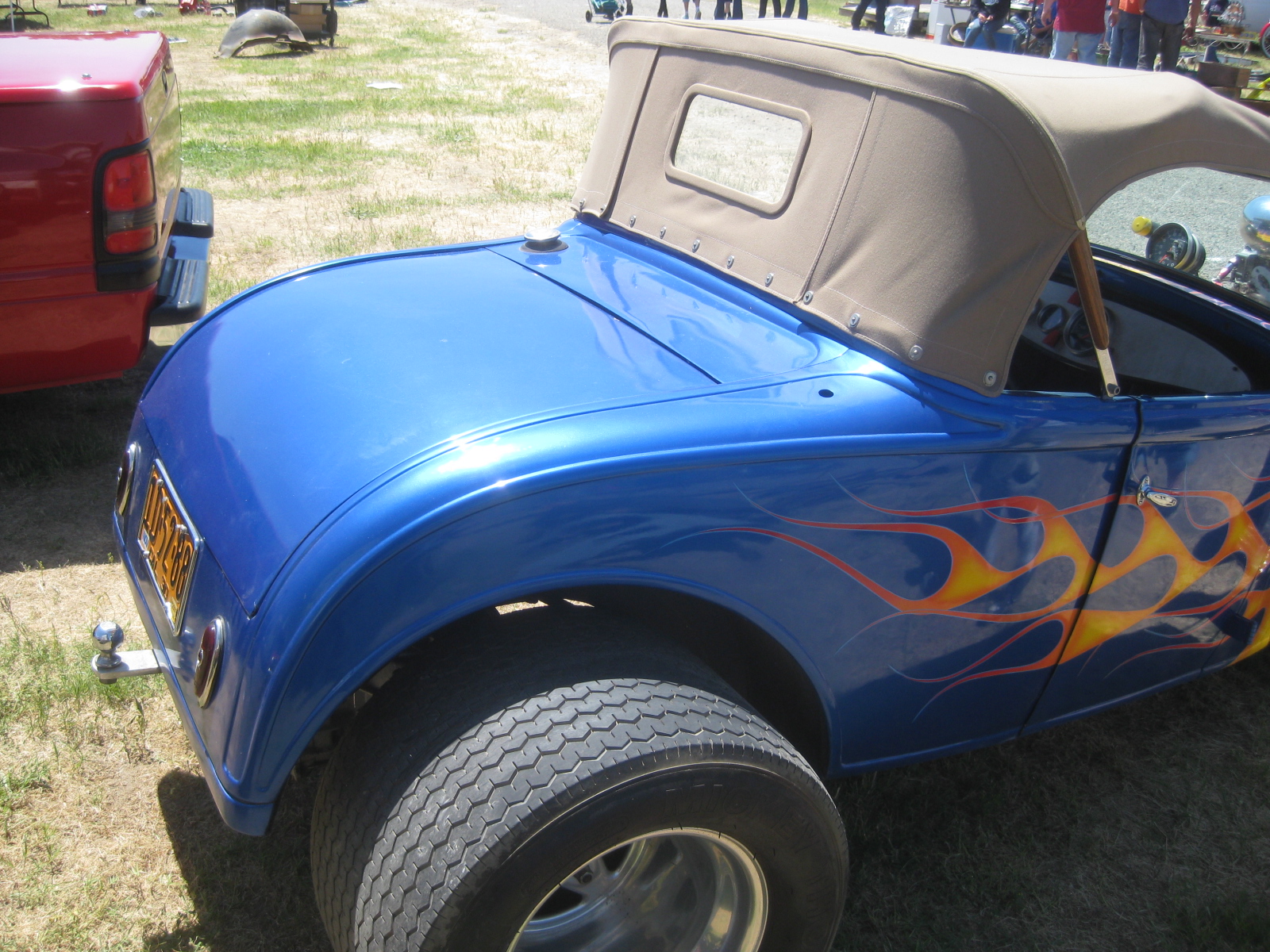 1930 ford model A roadster -  flamed turlock hot rod roadster